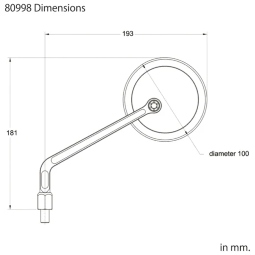 Spiegeldesign Universal Daytona Links Alu_0