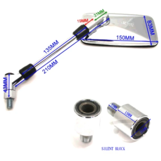 Spiegel chrom links\rechts JMP passend für: Suzuki AN