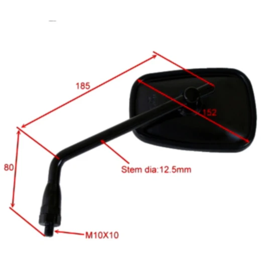 Spiegel schwarz links JMP passend für: Kawasaki ZRX_0