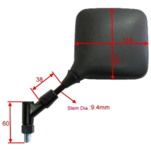 Spiegel schwarz rechts für Motorräder JMP_0