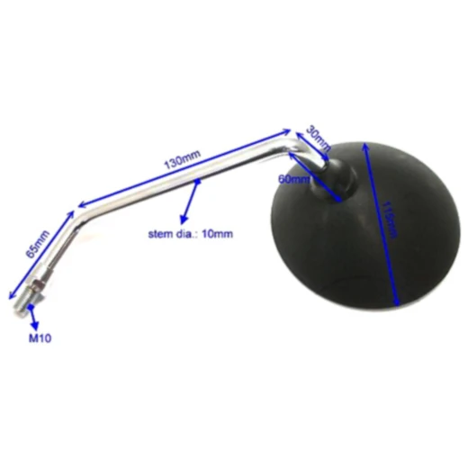 Spiegel schwarz links JMP für Motorräder