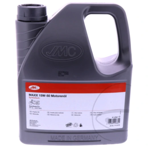 Motoröl 15W50 4T 4 Liter JMC Maxx synthetisch Alternative: 7140498 passend für: BMW R, K, C1, K1