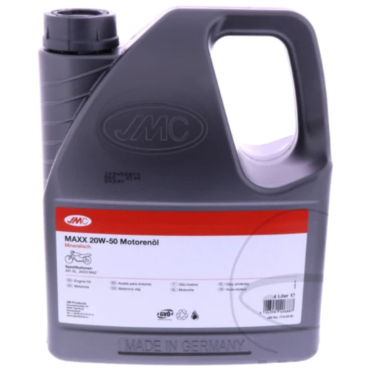 Motoröl 20W50 4T 4 Liter JMC Maxx mineralisch Alternative: 7140405 passend für: BMW R, K, K1, S