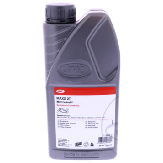 2 - Takt - Motoröl 1 Liter JMC Maxx synthetisch passend für: Aprilia SR, RS, Scarabeo
