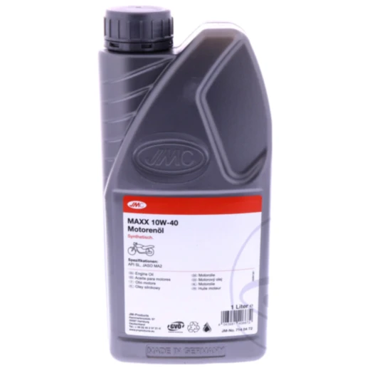 Motoröl 10W40 4T 1 Liter JMC Maxx synthetisch Alternative: 7140490 passend für: Honda CB, CBR, VT