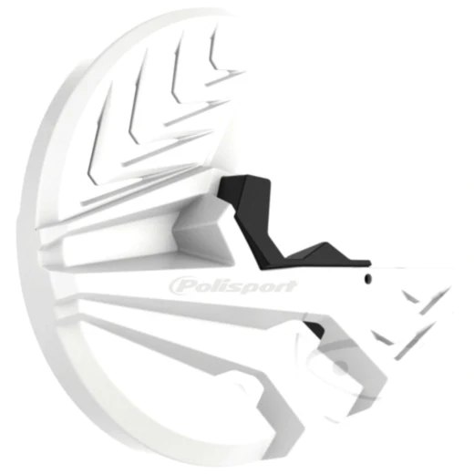 Bremsscheibe+Gabelprotektor unten weiß / schwarz passend für: Honda CRF