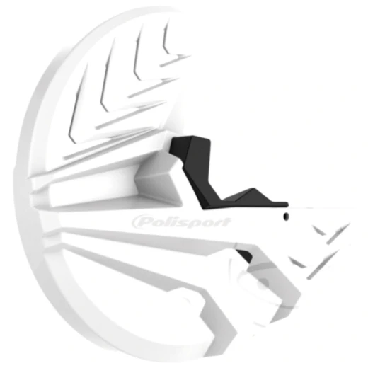 Bremsscheibe+Gabelprotektor unten weiß / schwarz passend für: Beta RR