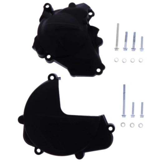 Kupplung/Zündungsdeckel Protektor schwarz Satz passend für: Honda CRF