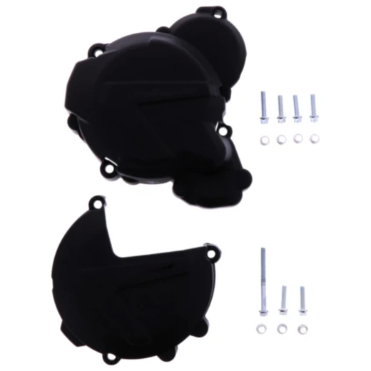 Kupplung/Zündungsdeckel Protektor schwarz Satz passend für: Husqvarna TE