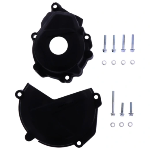 Kupplung/Zündungsdeckel Protektor schwarz Satz passend für: Husqvarna FC