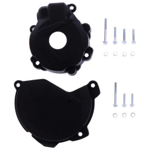 Kupplung/Zündungsdeckel Protektor schwarz Satz passend für: Husqvarna FE