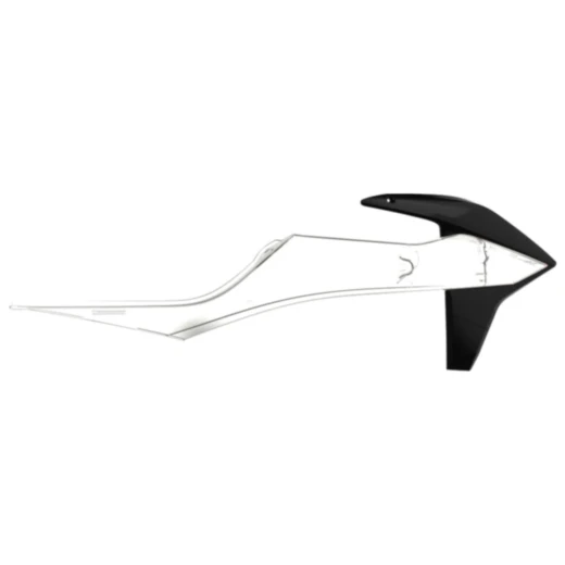 Kühlerabdeckung in schwarz/transparent für Motorräder