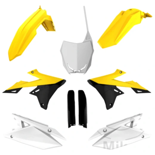 Komplettkit für Off-Road Motorräder gelb/weiß/schwarz