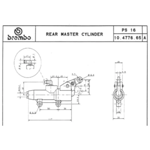 Brembo Fuß Bremspumpe PS 16_0