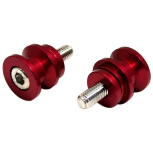SWINGARM BOBBINS JMP M8 ALUMINIUM RED