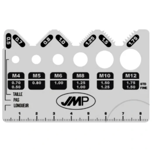 Messschablone für Schrauben aus Edelstahl A2