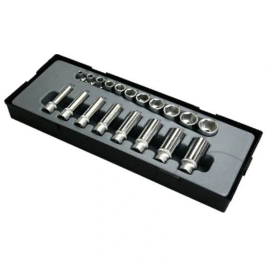 Steckschlüsselsatz 19-teilig 3/8 Zoll für Werkstatt