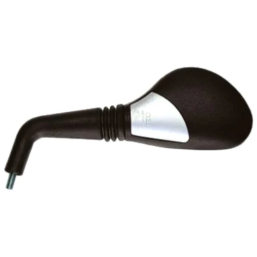 Spiegel oval schwarz/silber links passend für: MBK YQ, Yamaha Y