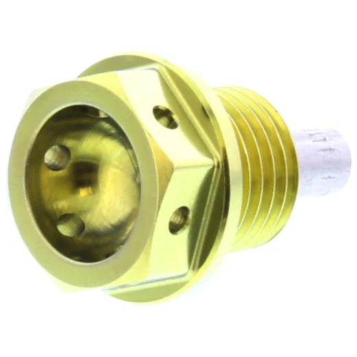Ölablassschraube magnetisch JMP Bolt M14X1. 5 mm 12 mm Titan gold passend für: Triumph Tiger, Bonneville, Street Triple