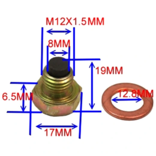 Ölablassschraube magnetisch JMP M12X1. 5 mm mit Dichtring passe