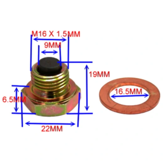 Ölablassschraube magnetisch JMP M16X1. 5 mm mit Dichtring passe
