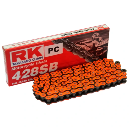 RK Standardkette neonorange 428SB Meter pro Kettenglied ohne Schloss