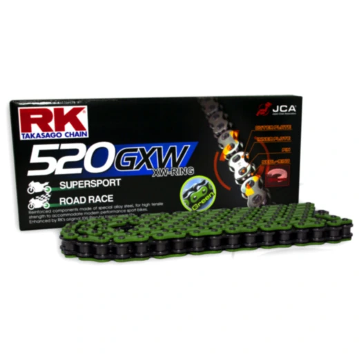 RK XW - Ringkette GN520GXW/112 Kette offen mit Nietschloss passend für: Kawasaki Z, ZX - 6R, ZX - 10R