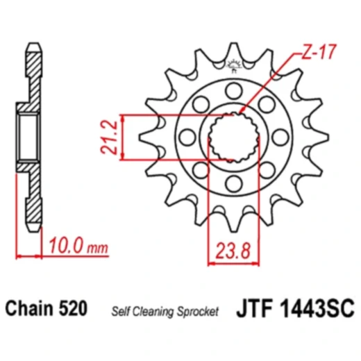 Racing Riegel Ritzel 13Z Teilung 520 für Motocross und Enduro