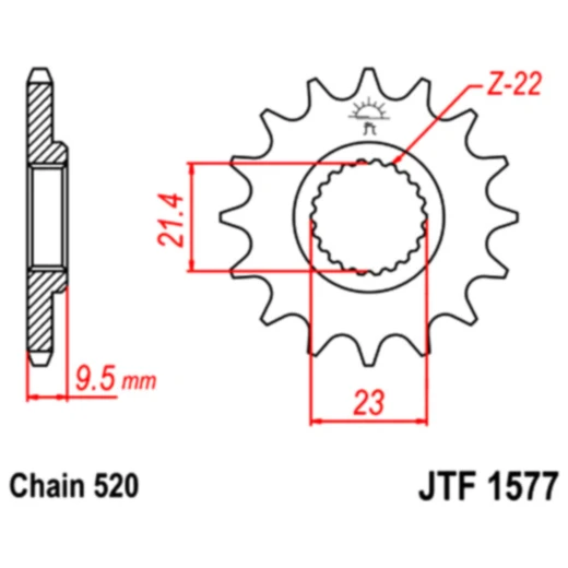 Ritzel 15Z 520 für: Motorräder