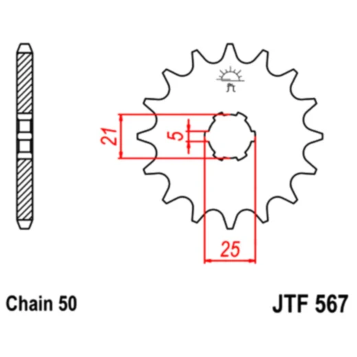 Ritzel 17Z Teilung 530 für Motorräder 7260155