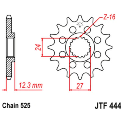 Racing-Ritzel 17Z 525 für Motorräder
