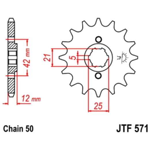 Ritzel 17Z Teilung 530 für Motorräder 7262959