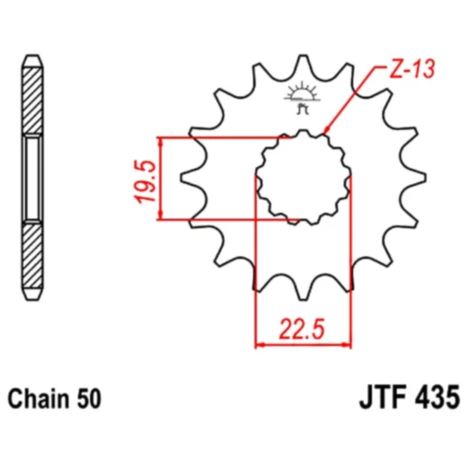 Ritzel 15Z 530 mit feinverzahntem Design