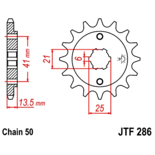 Ritzel 15Z Teilung 530 grobverzahnt 6 Innendurchmesser 21/25 passend für: Honda VF