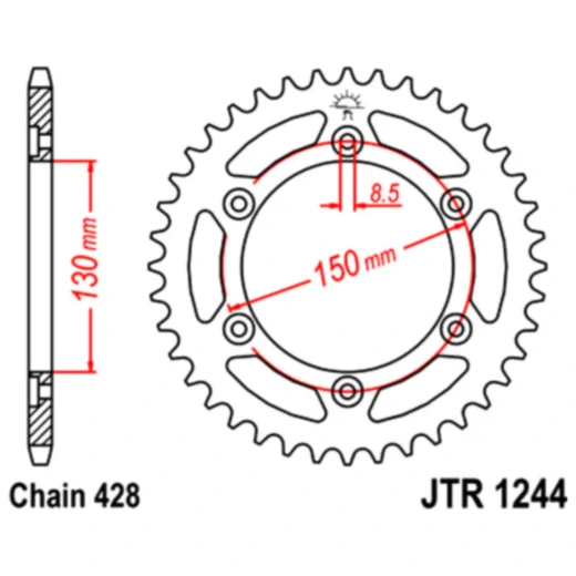 Kettenrad 52Z 428 für Motorräder_0