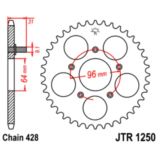 Kettenrad 48Z 428 für: JT Sprockets_0