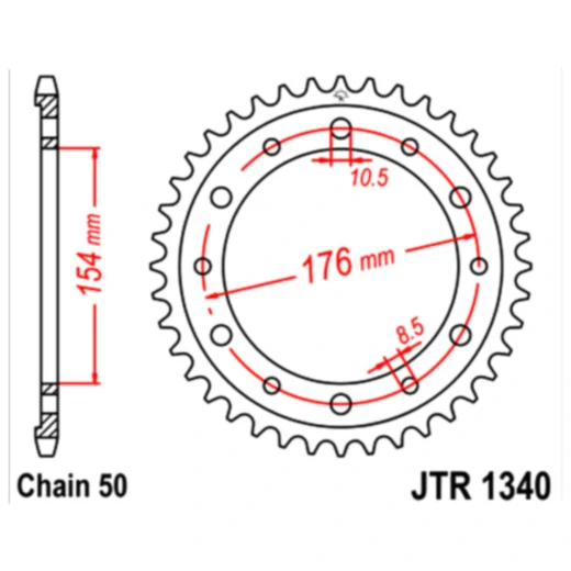 Kettenrad 43Z Teilung 530 Alternative: 7270649 passend für: Honda VFR, CB