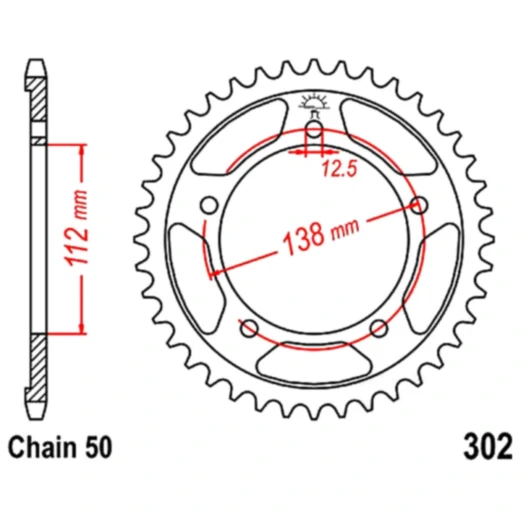 Kettenrad 43Z Teilung 530 Alternative: 7270724 passend für: Honda CB, CBR, CBF