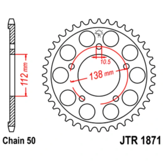 Kettenrad 48Z 530 für Motorräder 7271331