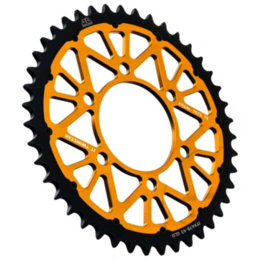 Kettenrad Twinstar 43Z Teilung 520 gold JT Alternative: 7580666 passend für: Kawasaki Z, ZX - 6R, KLE