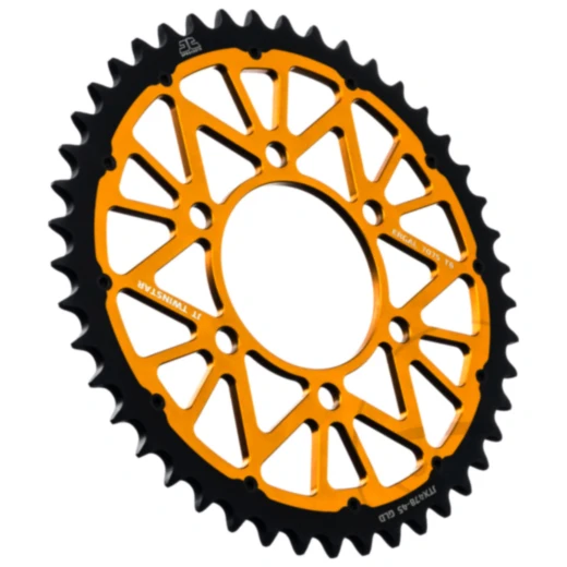 Kettenrad Twinstar 45Z Teilung 520 gold JT Alternative: 7580667 passend für: Kawasaki Z, ZX - 6R, KLE