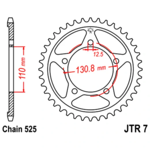 Kettenrad 45Z Teilung 525 Alternative: 7270745 passend für: BMW S