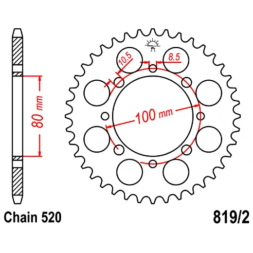 Kettenrad 41Z 520 für: JT Sprockets