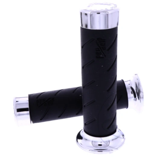 Griffgummi 862 schwarz/chrom D. 24/28 mm geschlossen. passend für: BMW R
