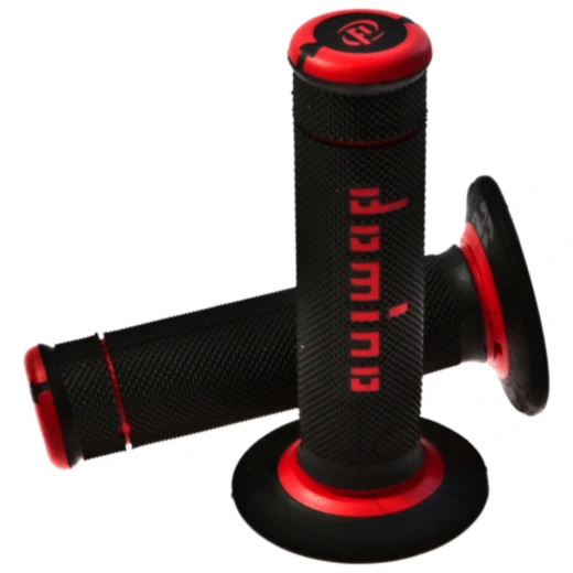 Domino Offroad Griffgummi schwarz/rot 22/26 mm