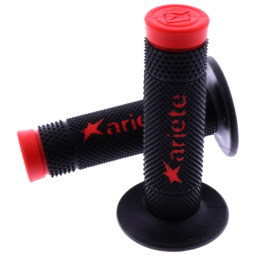 Griffgummi geschlossen schwarz/rot D.22/24 mm für Sportmotorräder