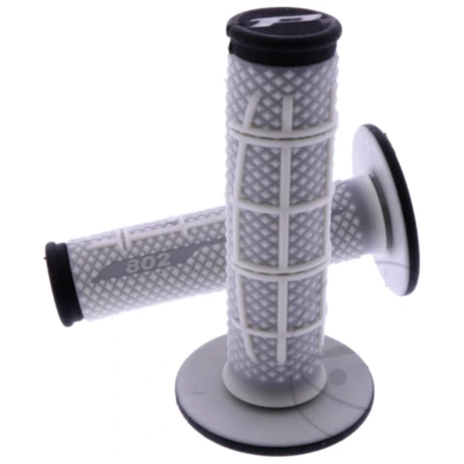 Griffgummi 802 Carbon schwarz/weiß für Motorräder 22 / 25 mm geschlossen