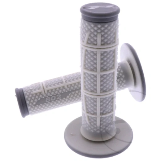 Griffgummi 802 Carbon grau/weiß für Motorräder D.22/25mm geschlossen