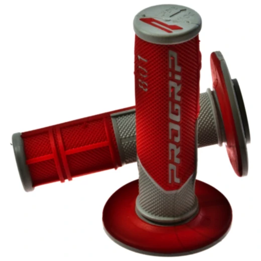 Griffgummi 801 grau/rot für MX/Scooter