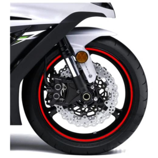 Felgenrandaufkleber für Motorräder rot 7 mm x 6 m